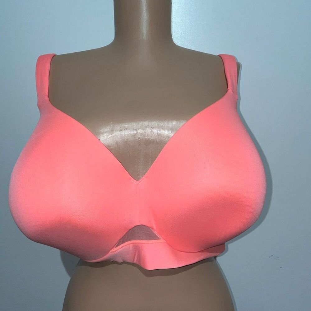 Cacique Women's Coral Lightly Lined Full‎ Coverage Molded T-Shirt Bra Size 44D